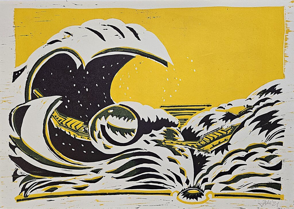 Welle nach Hokusai